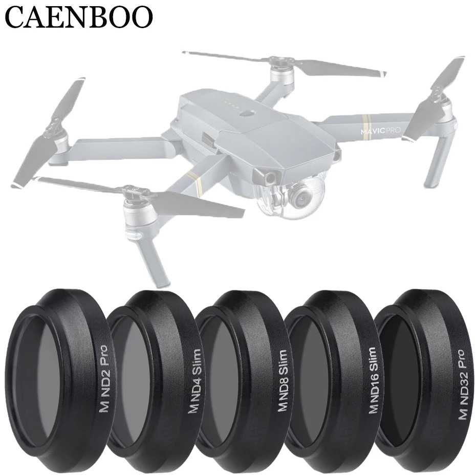 CAENBOO для DJI Mavic Pro профессиональный Платиновый фильтр нейтральной плотности объектива ND4 ND8 ND16 ND32 ND набор фильтров Drone аксессуары