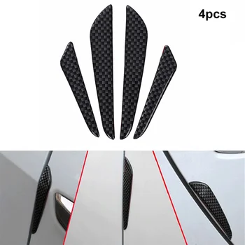 

4PC/SET Carbon Fiber Car Door Edge Guard Strip Scratch Protector Anti-collision Trim door edge Guard Stickers