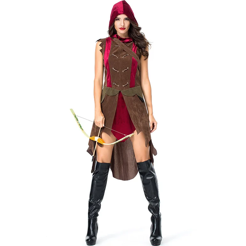 Warrior Princess Costume Adult Medieval Halloween Fancy Dress