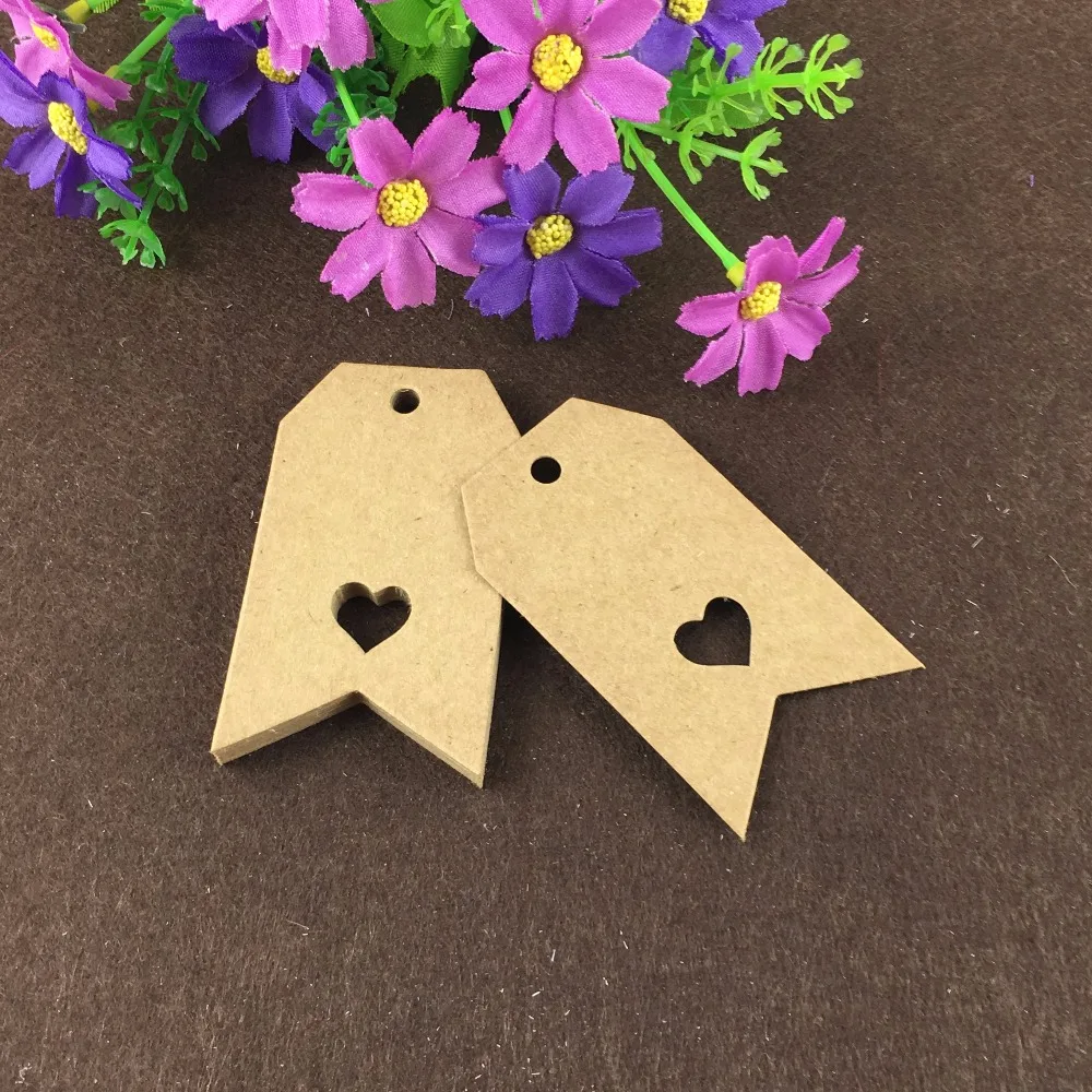 100pcs/lot 7x4CM DIY Scrapbooking Paper Kraft Blank Hang Tags Crafts