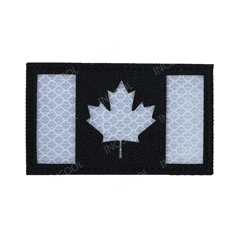 ПВХ светоотражающие канадский флаг канадские флаги IR патчи Военная Тактическая Боевая нашивка резиновая Байкерская застежка Значки для кепки одежды - Цвет: 4