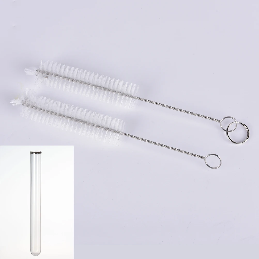 1pc Multi-Functional Feeding Bottle Straw Washing White Laboratory Supplies Chemistry Test Tube Glass Cleaning Brush