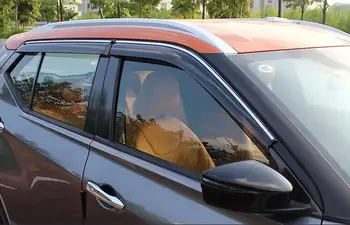 

4Pcs Car Styling Door Window Wind Visor Moulding Awnings Shield Rain Sun Wind Guard Vent Shade For Nissan Kicks 2017