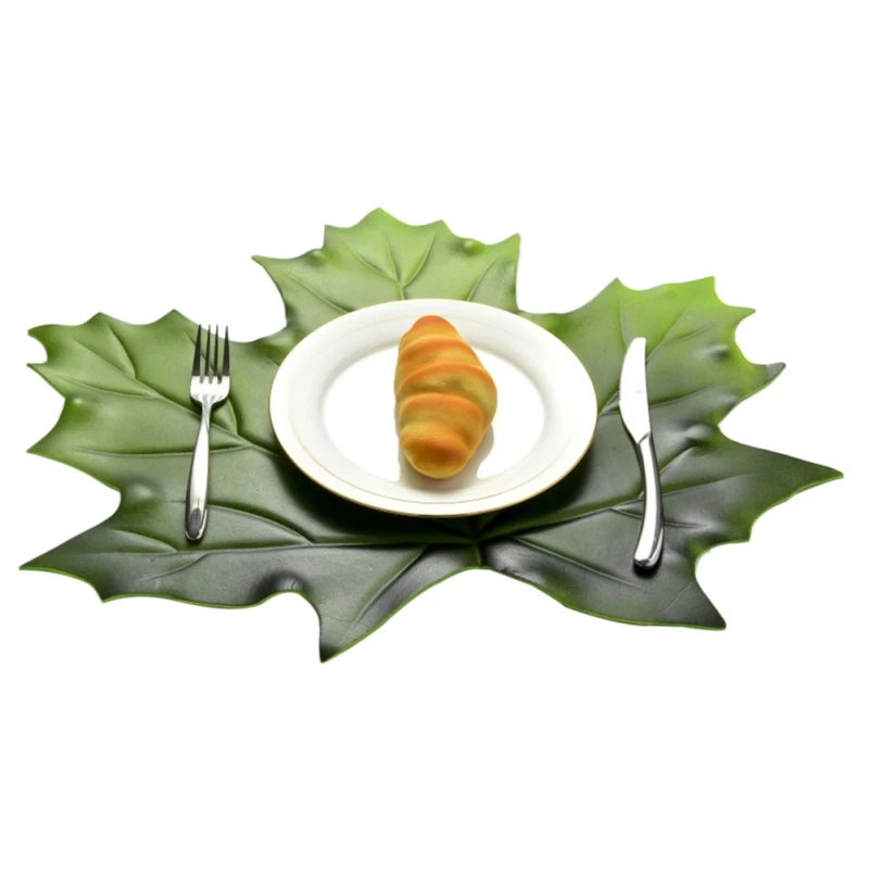 1 قطعة تحديد الموقع مصنع محاكاة النخيل ورقة الجدول حصيرة للمطبخ طاولة طعام PVC الزخرفية الجدول سادة الوقايات المنزل ديكور