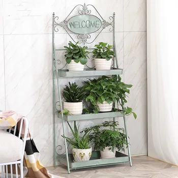 

Household wrought iron multi-layer indoor living room green radish meat flower pot shelf flower shelf rack LM01251119
