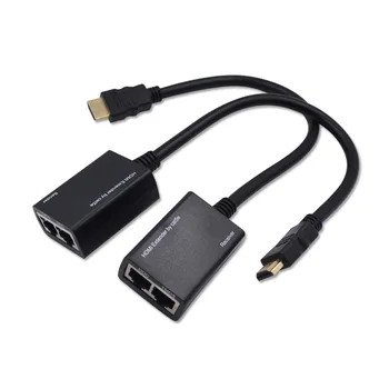 

hdmi30 m extender dual network cable 30 m extension transmitter to send and receive
