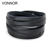 Модные браслеты, ювелирные изделия, натуральная кожа, веревка, браслет, Винтаж, многослойный, обмотка, три круга, браслеты для женщин, аксессуары