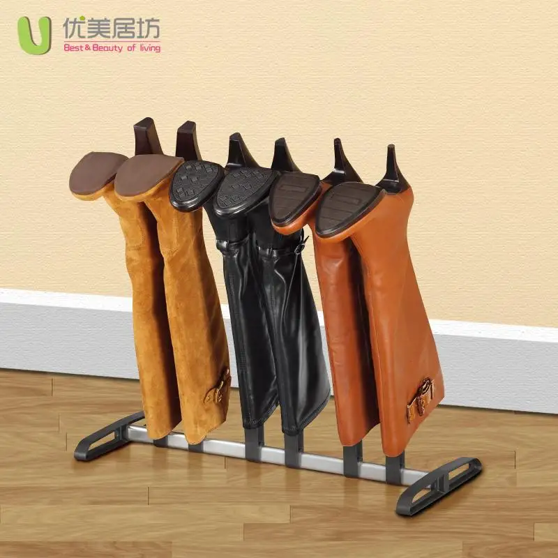 Rack de almacenamiento sencilla botas botas altas botas estante soporta