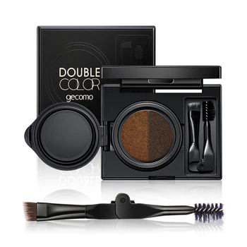 

2 Color Set Eyebrow Cream Waterproof Air Cushion Eye Brow Palette Dye Eyebrow Pigment Tint Tattoo Henna Black Brown Brow Gel