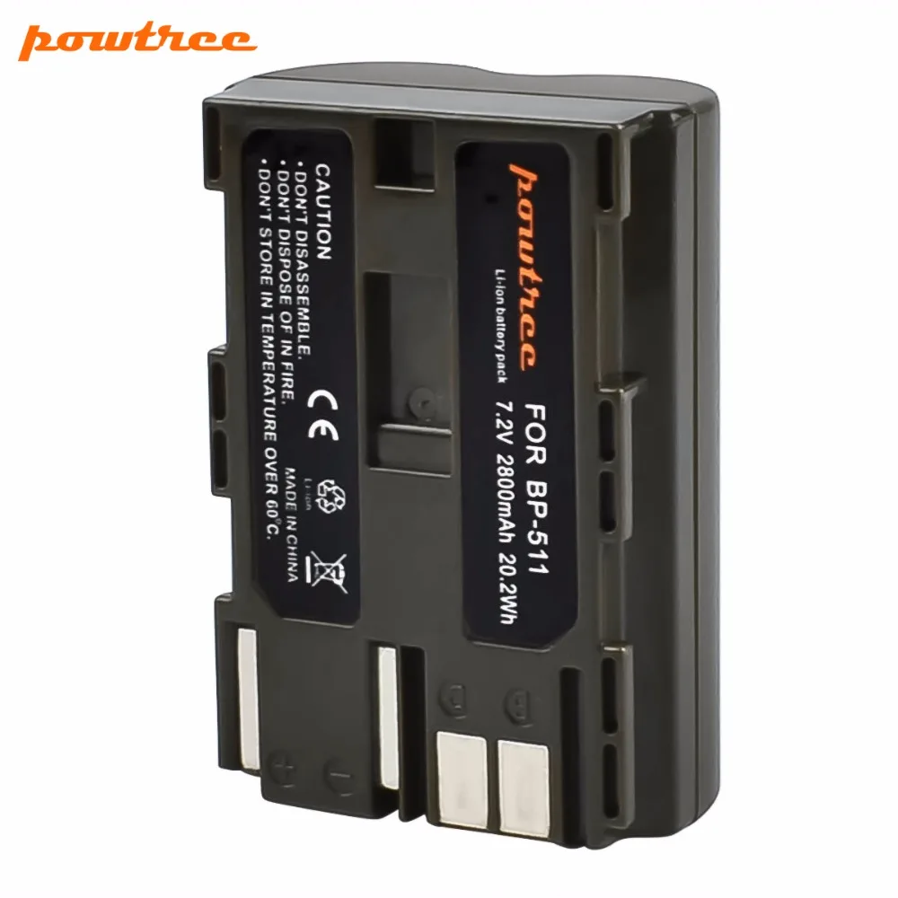 Аккумуляторная батарея 2800 BP511 BP 511A для Canon EOS 40D 300D 5D 20D 30D 50D 10D D60 G6 G5 G3 G2 G1 L25 BP-511 мАч |