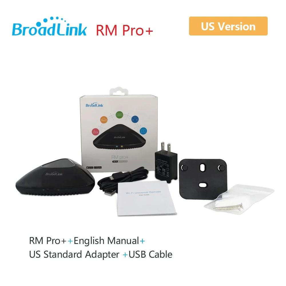 Broadlink RM Pro+ Универсальный Интеллектуальный пульт дистанционного управления умный дом автоматизация WiFi+ IR+ RF переключатель для IOS Android телефон - Цвет: US standard RM Pro