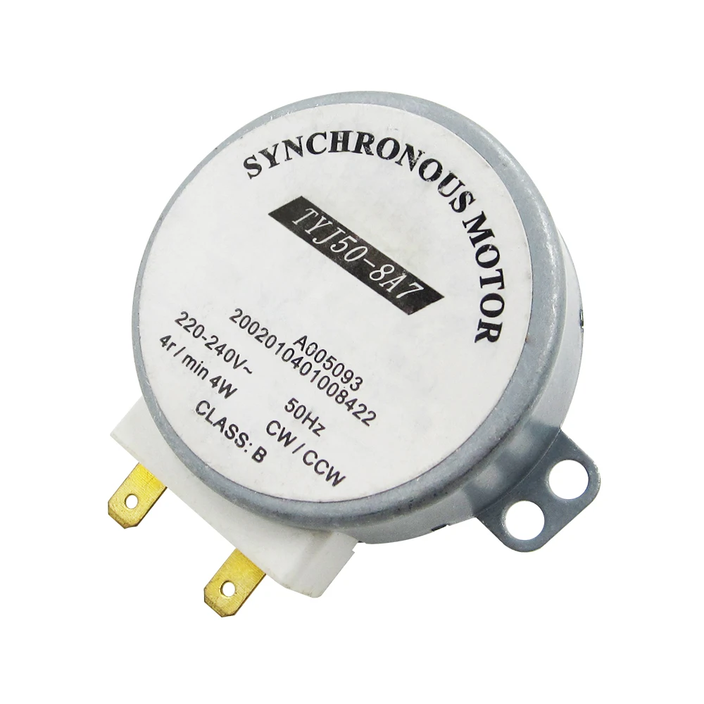 1 шт. Новый AC 220 V-240 V 50Hz CW/CCW СВЧ поворотный стол синхронный двигатель TYJ50-8A7 D вал 4