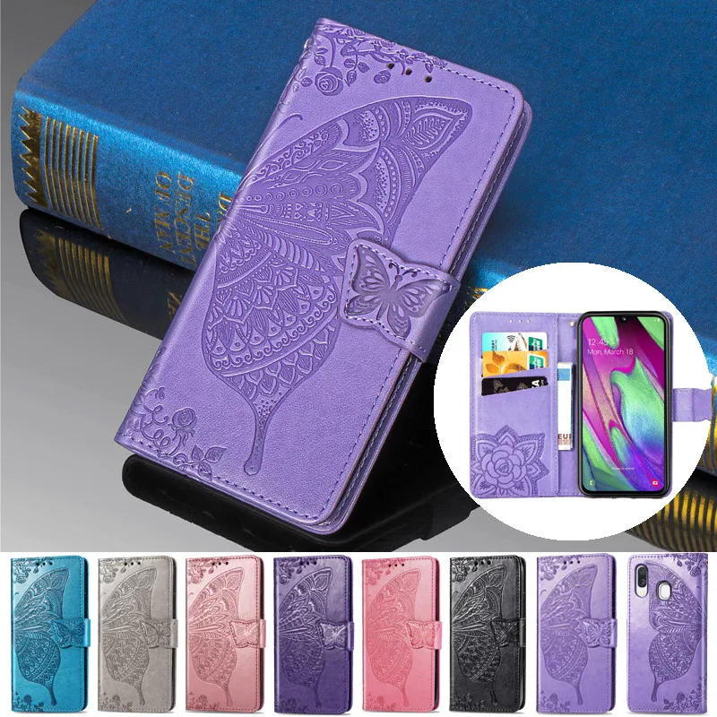 

Leather Case For Samsung A40 Butterfly Pattern Wallet Cover for Samsung Galaxy A20 Core A20E A10 A30 A50 A60 A70 A80 A90 Cases