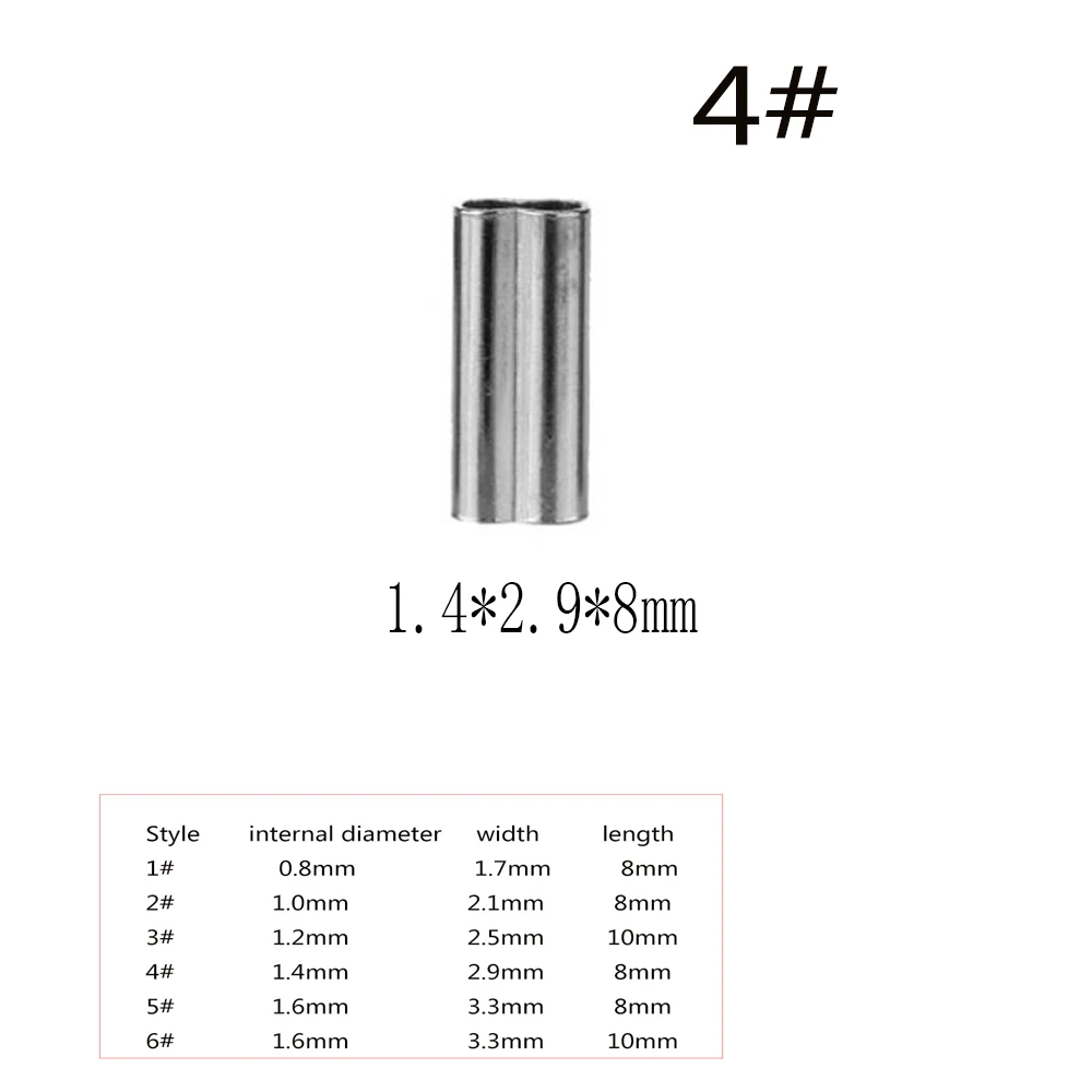 100 шт портативные двойные овальные медные трубы из нержавеющей стали, овальные рыболовные лески, обжимные рукава, трубные соединители, рыболовные проволочные трубки