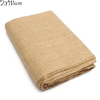 

KiWarm 10mx30cm Vintage Burlap Jute Hessian Fabric Table Runner Wedding Party Event Home Hotel Dining Room Table Chair Decor