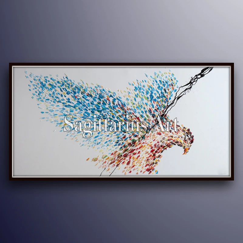 

Abstract Animal Painting Eagle Painting Hand-painted Oil Painting On Canvas With Thick Oil Layers Modern Room Decor