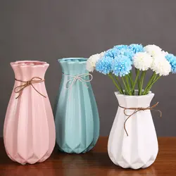 Nordic стиль абстрактная Мода Керамика ваза для цветов дома настольные украшения Настольная керамическое украшение ручной работы свадебные