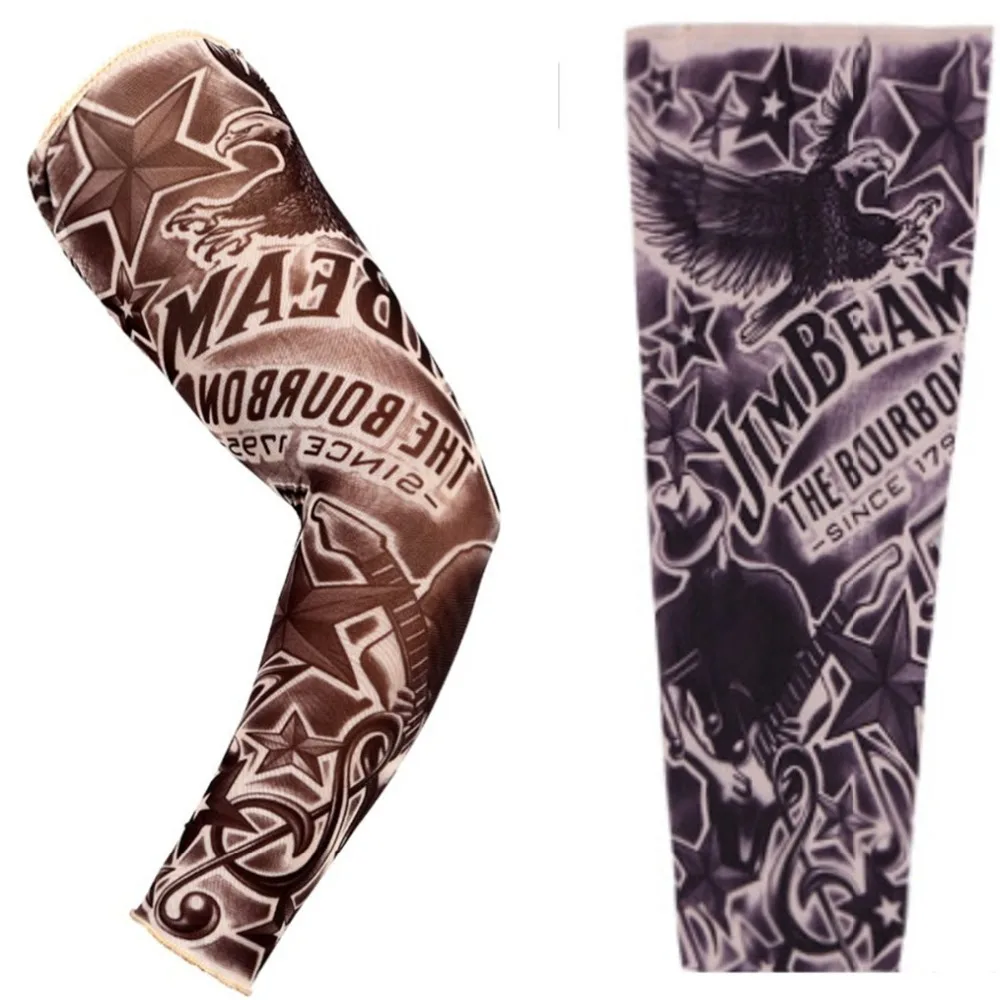 Fake Tattoo Art Sleeve Sexy Flower Skull Flash Tattoo Jewelry Temporary