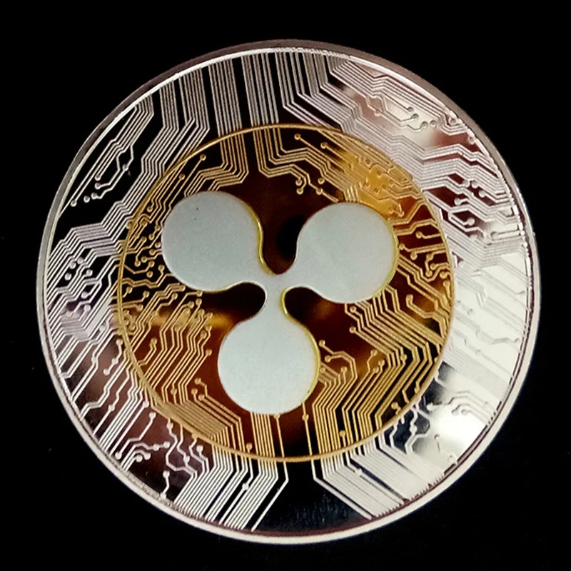 

Commemorative Round Collectors Coin Physical Coins Non-currency Coins Bitcoin Ripple Coin Funny Gift for Boy
