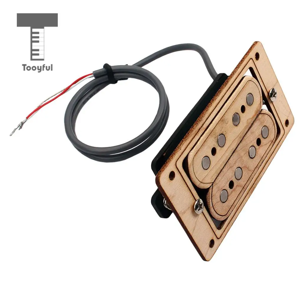 Tooyful ручная рана Humbucker двойной пикап клен дерево для сигары коробка 4 струнные