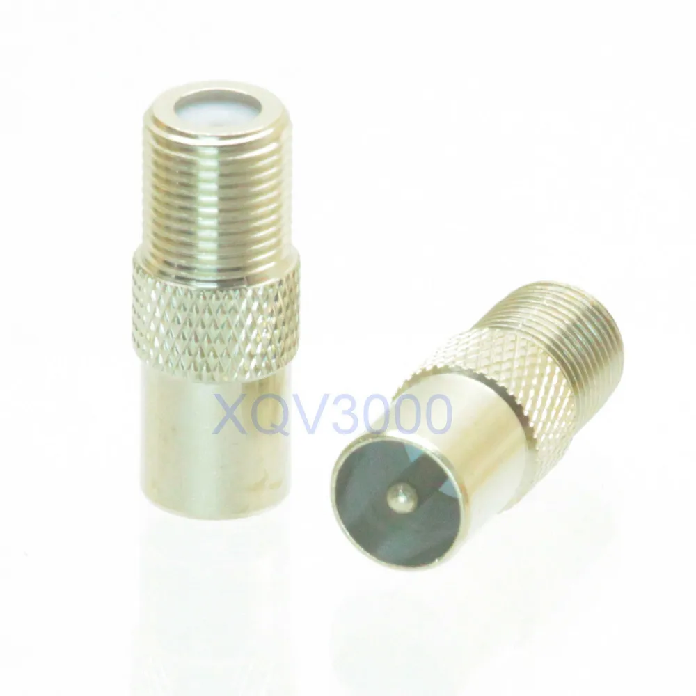 

1pce Adapter converter F TV female jack to IEC PAL DVB-T TV male plug pin RF COAXIAL for radio