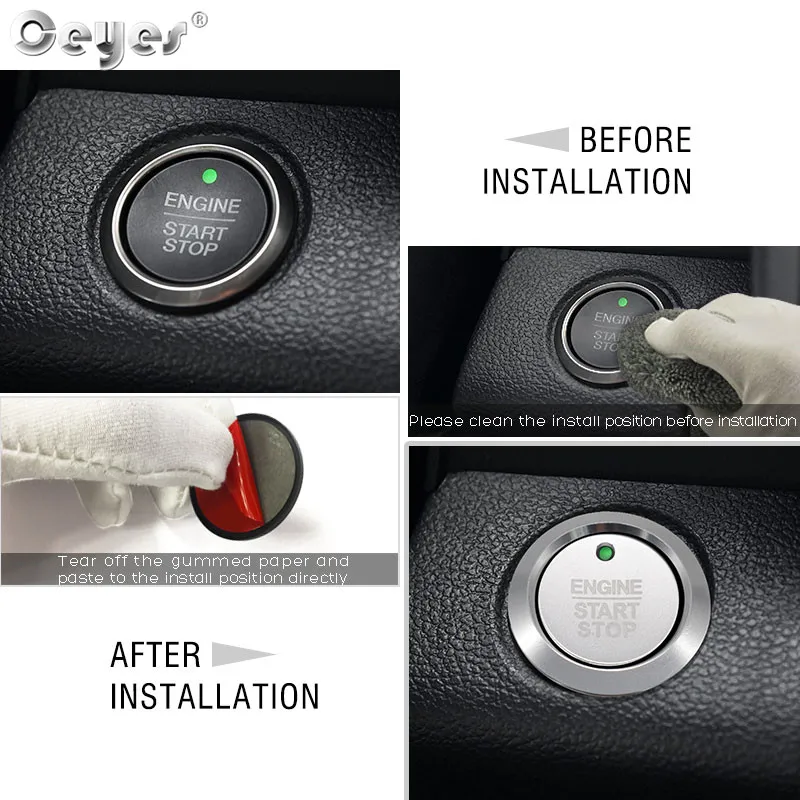 Car Start Engine Button Key Ring for FORD (25)