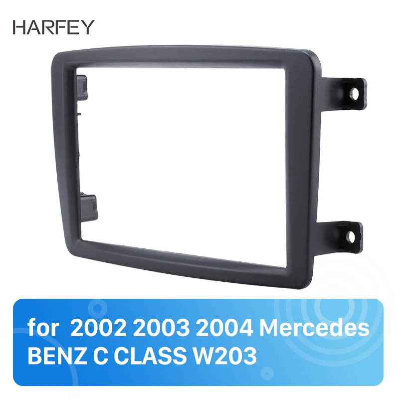 Harfey 2 din Автомобильная стерео рамка для 2002 2003 2004 Mercedes BENZ C CLASS W203 DVD плеер панель