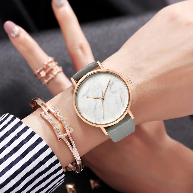 Minimalist style Marble women Watches Platimum ladies dress Wristwatch genuine L Minimalist style Marble women Watches Platimum ladies dress Wristwatch genuine L