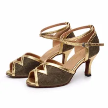 Женские бальные/латинский современный танец обувь высокий каблук 7,5 см женские сандалии Сальса Самба Танго Румба Чача танцевальная обувь 1574