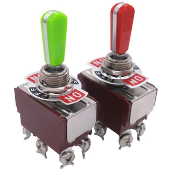 

2 Pcs Heavy Duty Rocker Toggle Switch 20A 125V DPDT 3 Position 6 Pin ON/Off/ON Switch with PC Wear-Resistant Handle, TEN-A-6310G