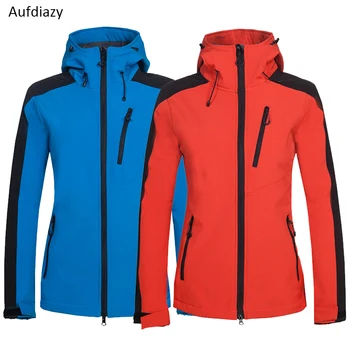 

Aufdiazy Women's Winter Softshell Fleece Jackets Warm Outdoor Sportswear Hiking Trekking Camping Skiing Female Windbreaker JW013