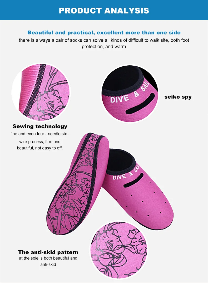 1 (5)3mm Water Sports Diving Socks Anti Skid Beach Shoes's Swimming Surfing Neoprene Socks Adult Diving Boots Wet Suit Socks Shoes