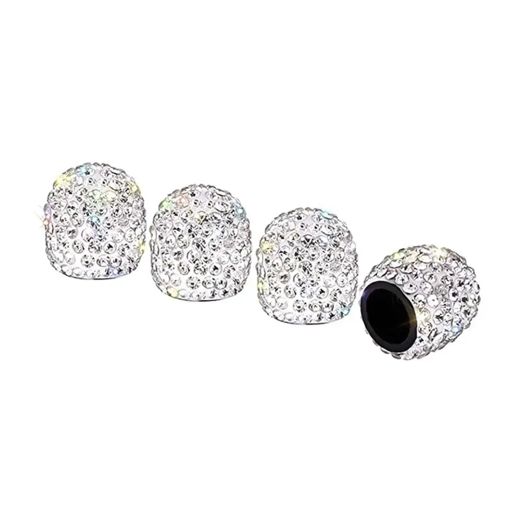 4Pcs Shiny Rhinestone Soft Clay Car Tire Valve Cap Dustproof Cover Vehicle Decor | Автомобили и мотоциклы