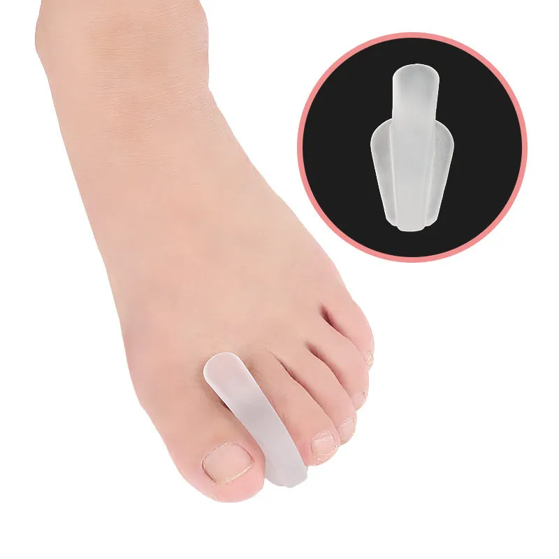 

1Pair Silicone Toe Separator Hallux Valgus Braces Overlapping Treatment Toe Separator Toes Bone Orthotic Device Women Insoles