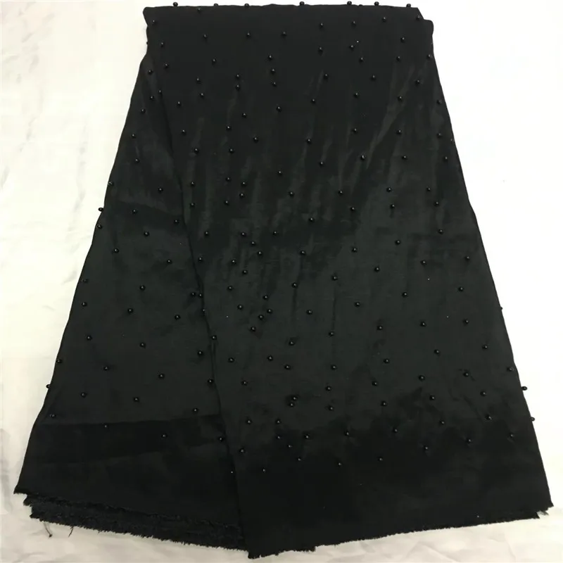 

YJ!African Lace Fabrics Beaded Cloth High Quality 2017 African George Lace For Wedding Dress ! L60712