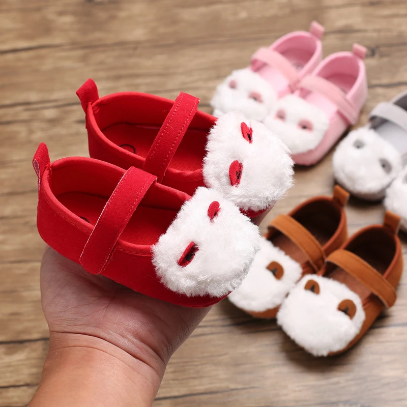 Обувь для новорожденных и маленьких детей, для девочек, для малышей, на мягкой подошве, с милым отворотом, для кроватки, для детей 0-18 месяцев