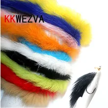 KKWEZVA 10 м кроличий мех заяц Zonker цвет для завязывания мух материал стример Рыболовные Мухи 5 мм широкий для ловли нахлыстом приманка насекомое кальмар