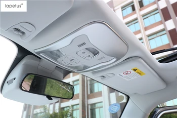 

Lapetus Accessories For Jeep Renegade 2015 - 2020 Matte Chrome Upper Roof Reading Lights Lamps Frame Molding Cover Kit Trim