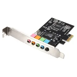 PCI Express PCI-E 5,1 Channel 3D Audio 6 каналов цифровая звуковая карта для win XP