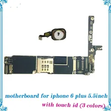 Полная функция разблокирована для iPhone 6 Plus 5,5 дюймов материнская плата 16 Гб/64 Гб/128 ГБ с сенсорным id материнская плата с полной логика чипа