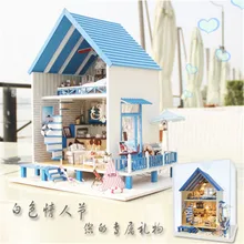 Diy деревянный кукольный дом с мебелью, светильник, музыкальная модель, строительные наборы, 3D миниатюрный кукольный домик, головоломка, куклы, игрушки, подарки
