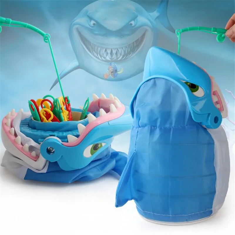 

Kids Classical Fishing Toys Electronic Rotating Fishing Game Music Toys for Gift Shark Bite Board Game Trap Party Christmas Gift