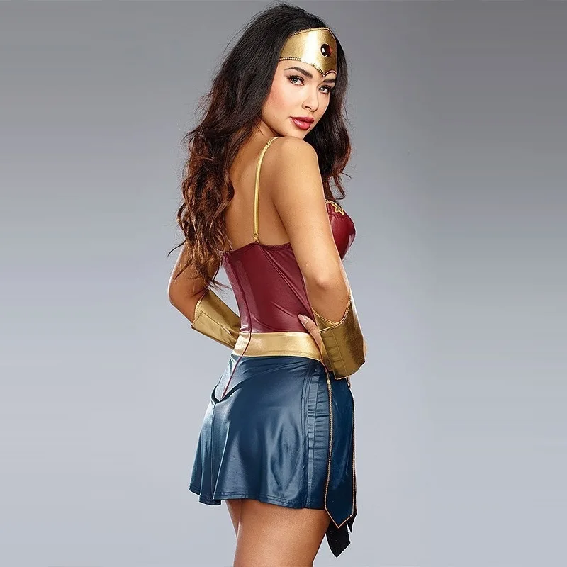 

Adult Leatherette Wonder Woman Diana Cosplay Costume Skirts Dresses