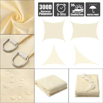 

Waterproof Sun Shelter Sunshade Outdoor Sun Sail Canopy Garden Patio Pool Shade Sail Awning Camping Shade Cloth Large