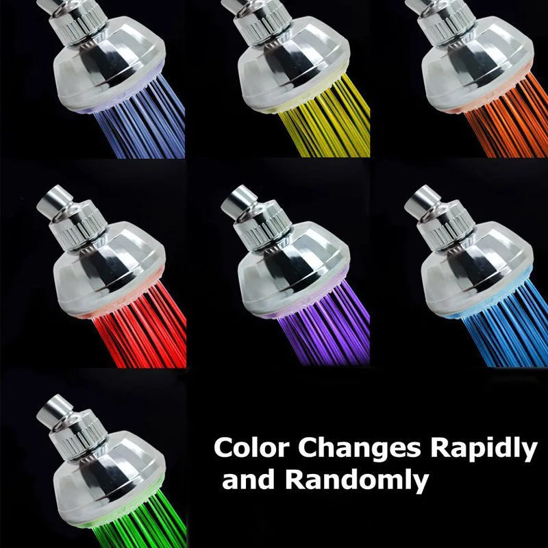 

2pcs Creative smart bathroom LED colorful light top spray temperature control LED top spray shower light shower small nozzle