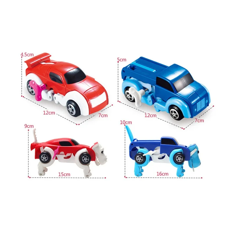 

Free shipping 4 colors 14CM cool Automatic transform Dog Car Vehicle Clockwork Wind up toy for all children birthday gift