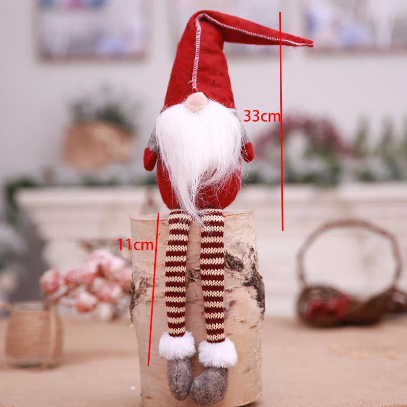 Новинка года: милая Рождественская Кукла Санта-Клауса с длинными ножками, безликая кукла для дома, рождественские, новогодние, вечерние украшения - Цвет: B-2