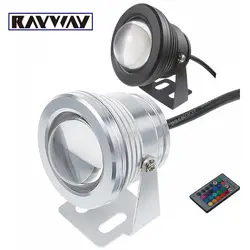 RAYWAY Алюминий 10 Вт удара подводный светильник IP68 водонепроницаемый прожектор белый/теплый/RGB бассейн свет DC12V светодиодный освещение, фонтан