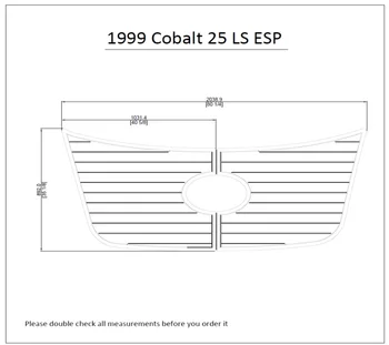 

1999 Cobalt 25 LS ESP Swim Platform Pad 1/4" 6mm Boat EVA Teak Decking