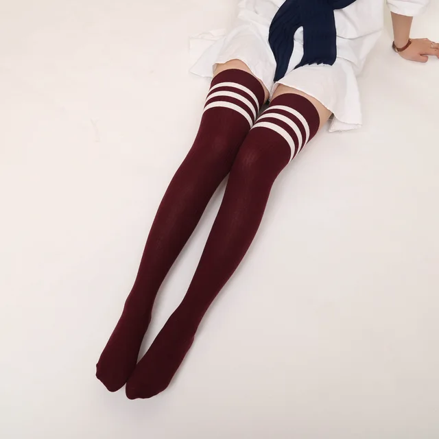 Japanese JK Socks Stockings Knee Socks JK Uniform Striped Stockings